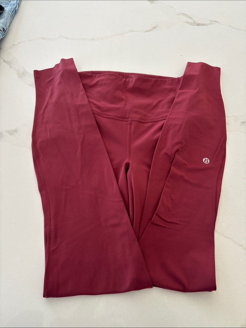 Lululemon Size 6 Base Pace Maroon Leggings